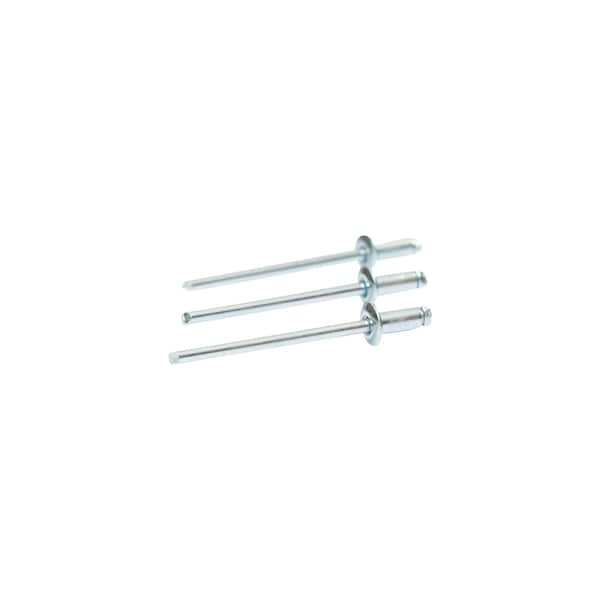 Rivet, 1/8 Dia., 1/8 L, Steel Body, 25 PK